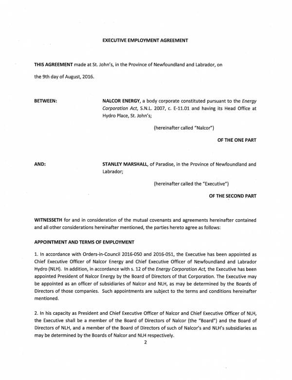 sample ceo employment agreement template 2