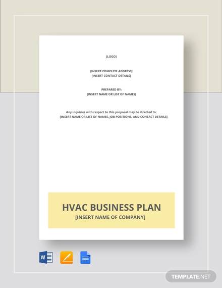 air conditioning supply business plan