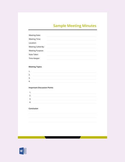 Sample Business Meeting Minutes Template Google Docs vrogue co