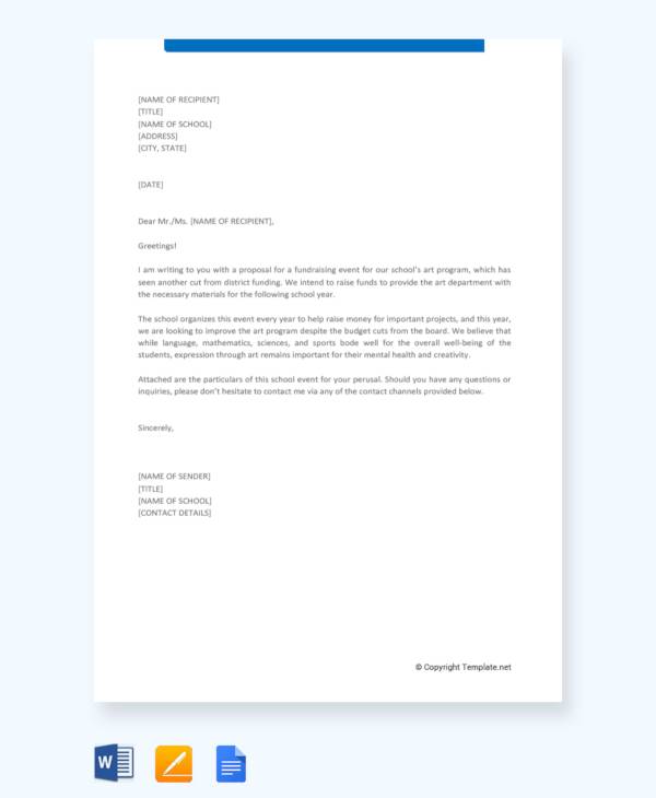 FREE 17+ Sample Event Proposal Letter Templates in Word, Google Docs