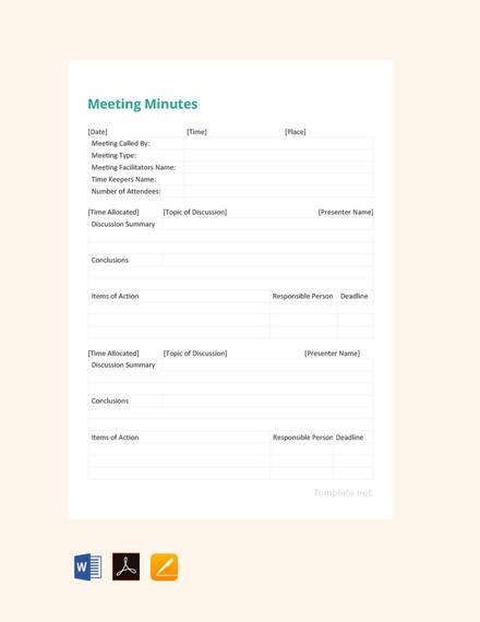 Simple Meeting Minutes Template from images.sampletemplates.com