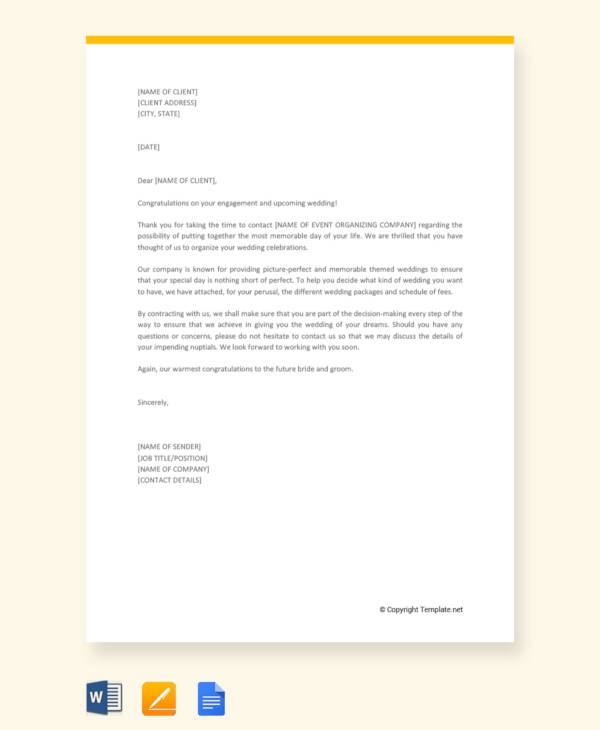 how to write application letter for event planning