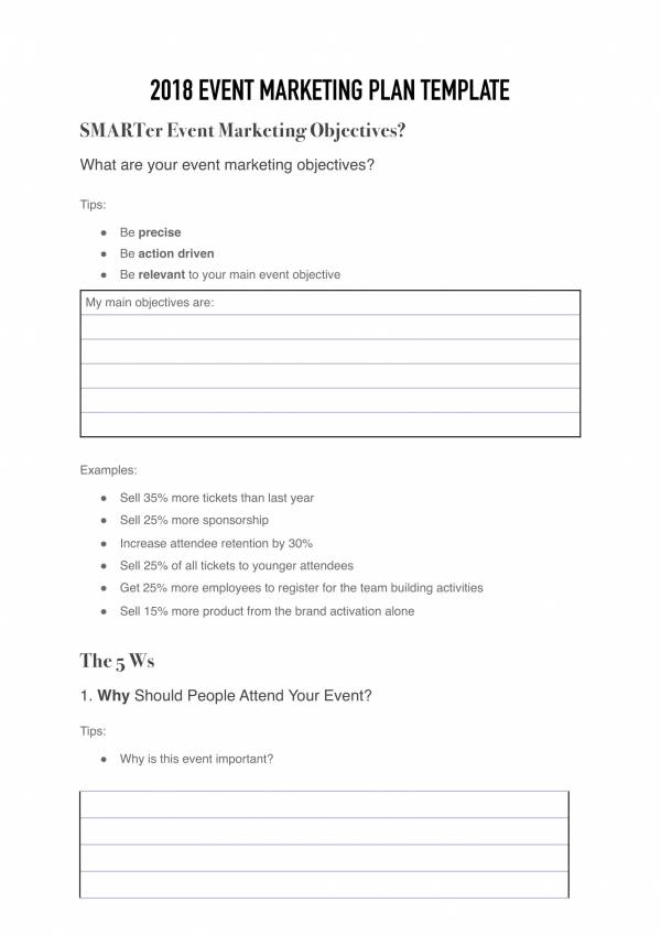 FREE 14 Event Marketing Plan Templates In PDF MS Word