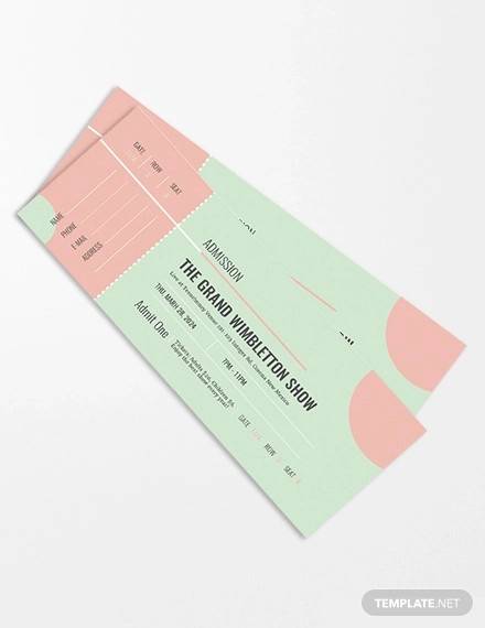 admission ticket template