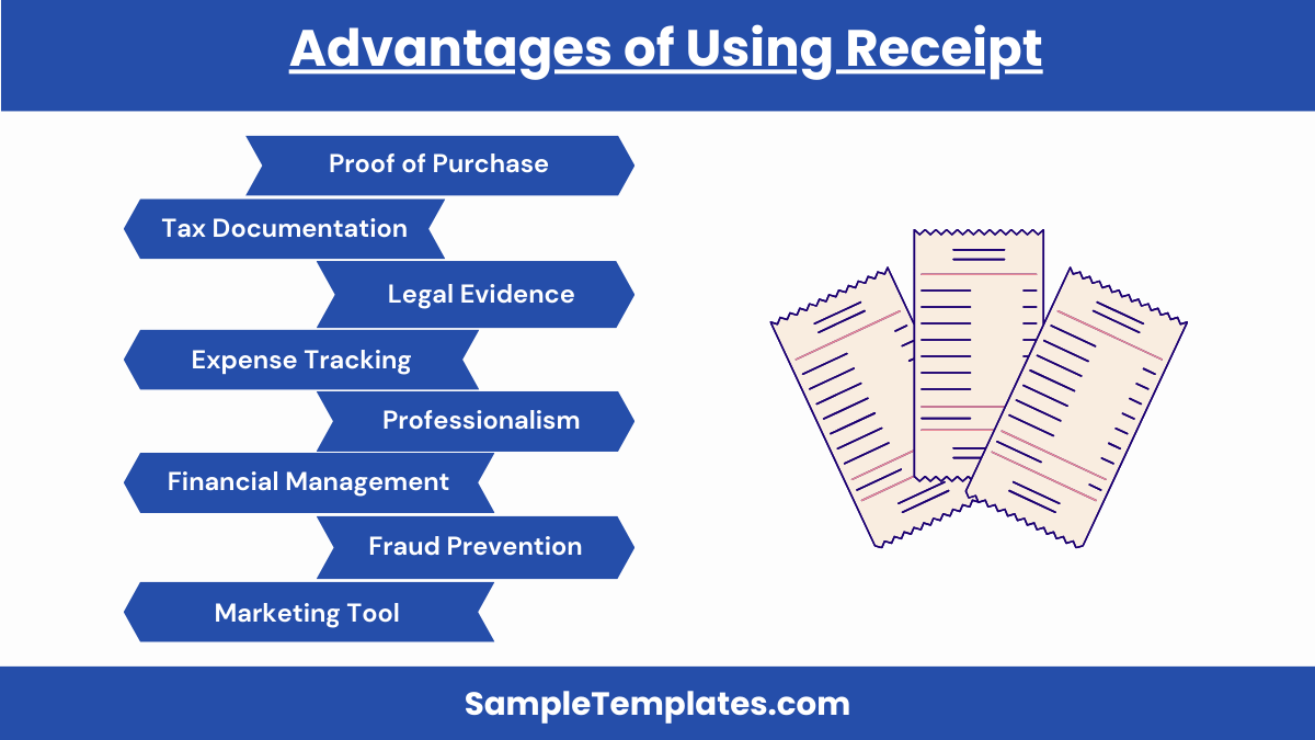 advantages of using receipt