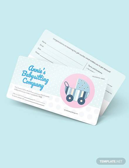 babysitting gift certificate template