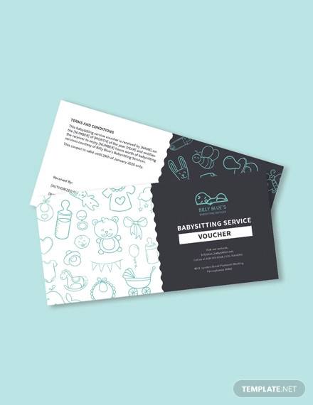 babysitting voucher template