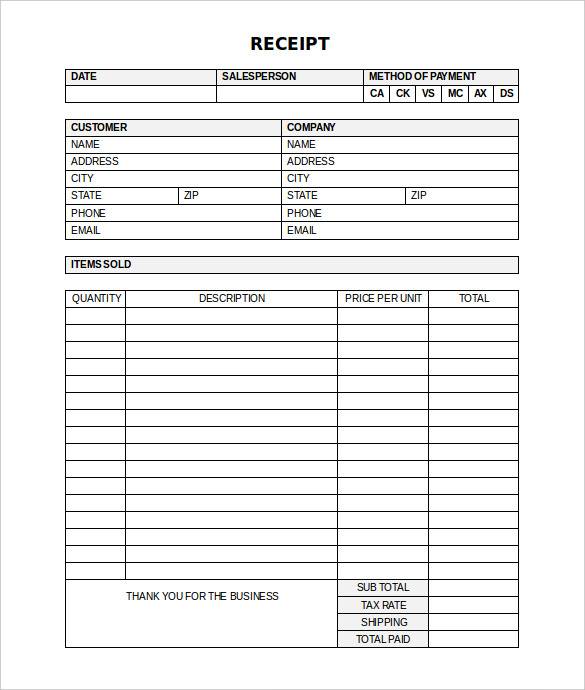 FREE 11 Medical Bill Receipt Template In PDF Word