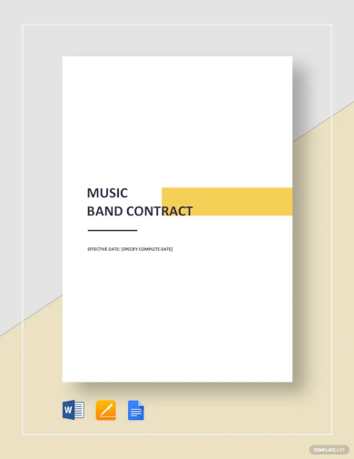 free music band contract template