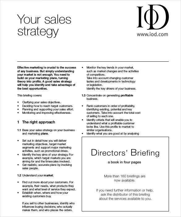 FREE 9 Strategic Sales Plan Templates In PDF MS Word