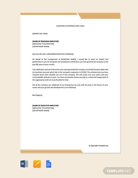 Thank You Letter After Resignation To Boss from images.sampletemplates.com