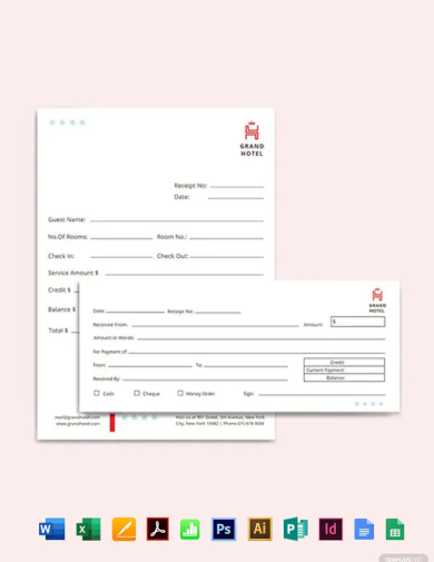 grand hotel receipt template