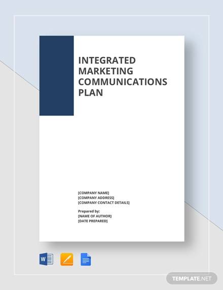 integrated marketing communications plan template