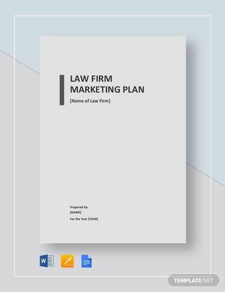 law firm marketing plan template