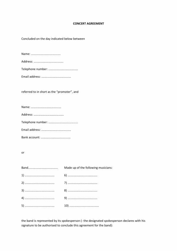 FREE 12+ Music Band Contract Templates in PDF MS Word