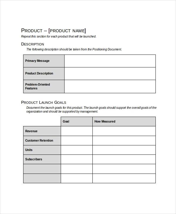 FREE 13 Product Launch Plan Templates In PDF MS Word Google Docs 