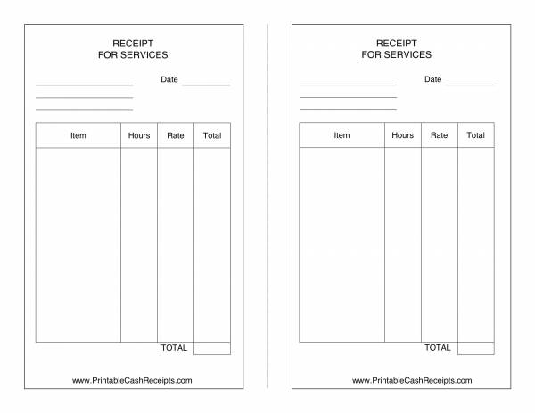 service receipt template 1