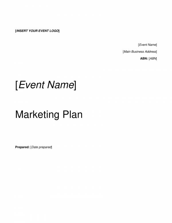 simple event marketing plan template 01