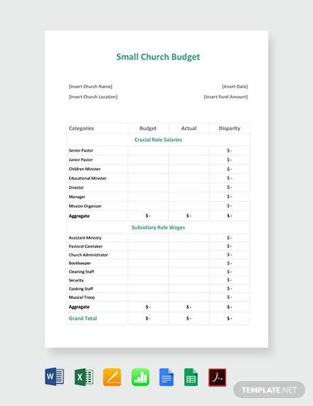 FREE 19 Church Budget Samples Templates In MS Word PDF Excel 