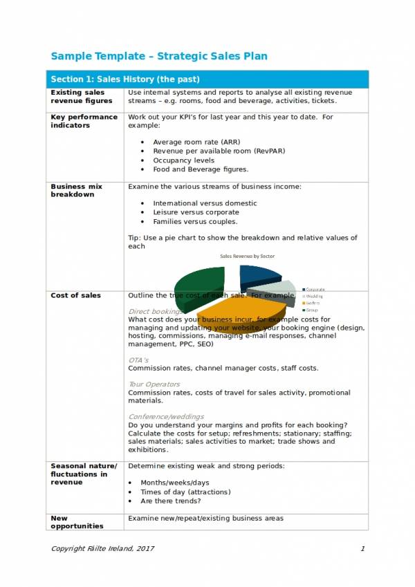 Sales Strategy Plan Template Word