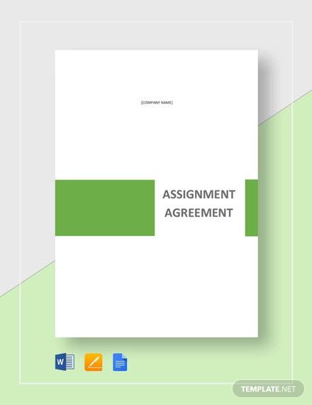 assignment agreement template