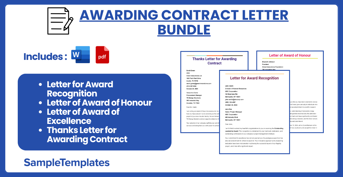 awarding contract letter bundle