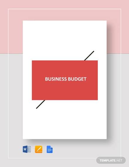 business plan budget template