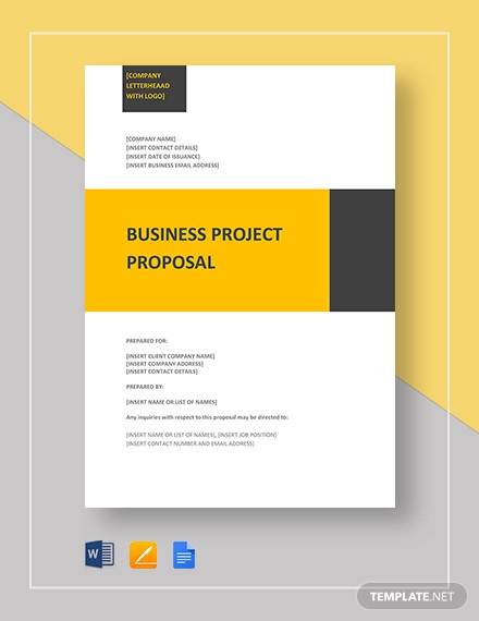 business project proposal template