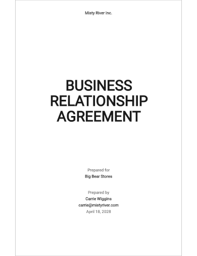 business relationship agreement template