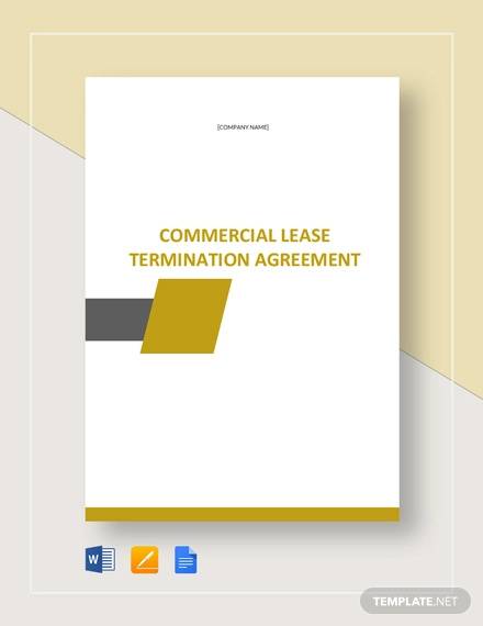 commercial lease termination agreement template