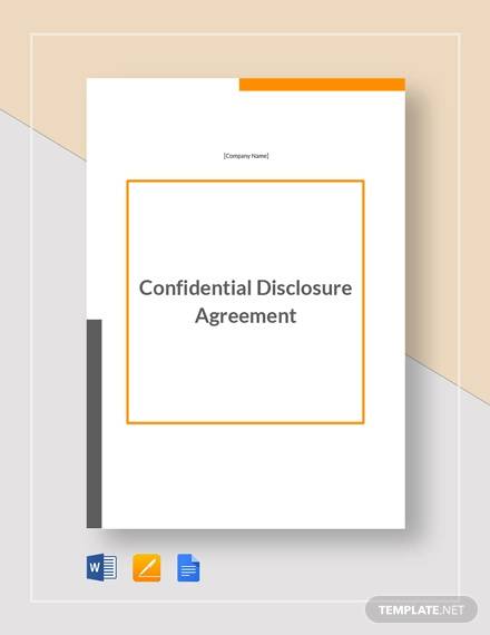 confidential disclosure agreement template