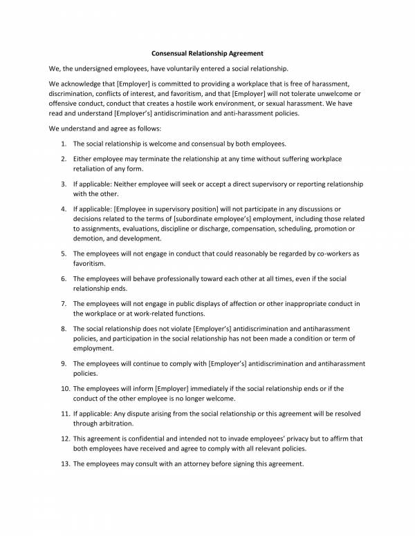 consensual relationship agreement template 1