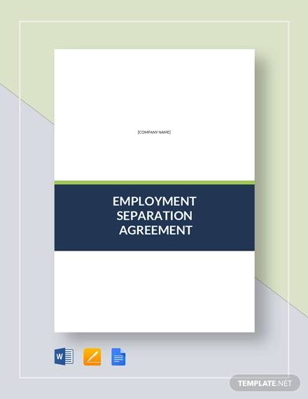 employment separation agreement template