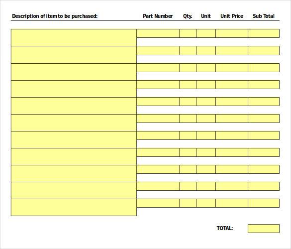 Printable Food Order Form Template