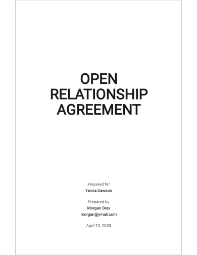 free open relationship agreement template