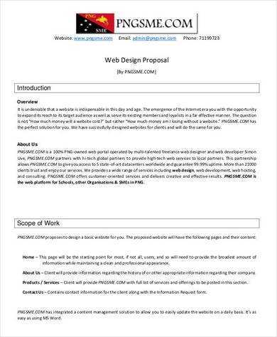 freelance web design proposal template