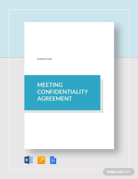 meeting confidentiality agreement template