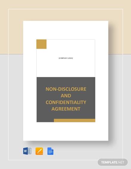 non disclosure and confidentiality agreement template1