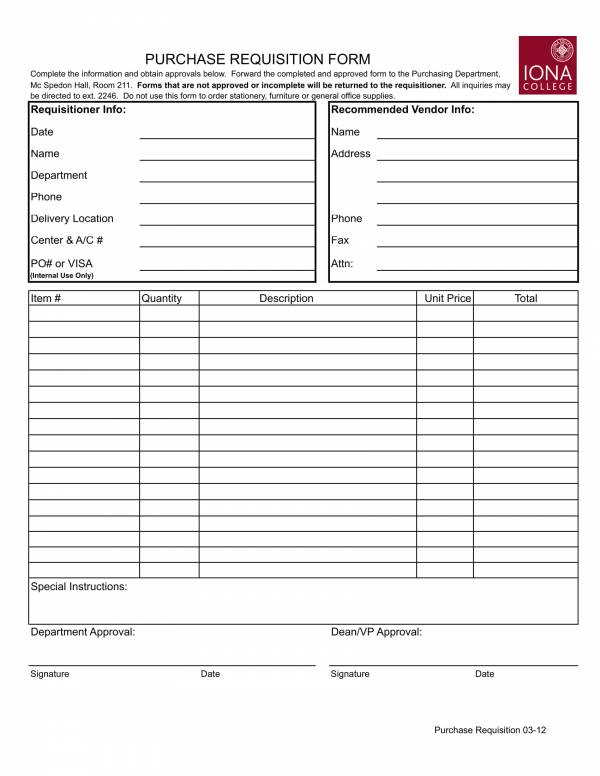 purchase requisition template 1