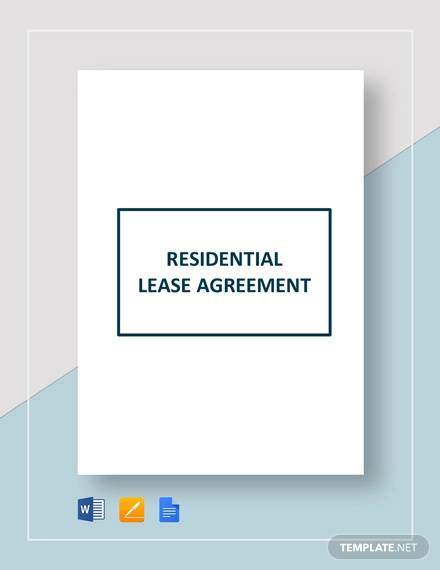 residential lease agreement template