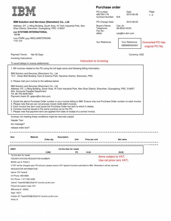 sample purchase order template 1
