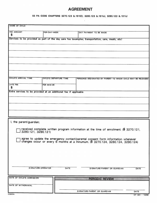 simple child care services agreement template 1