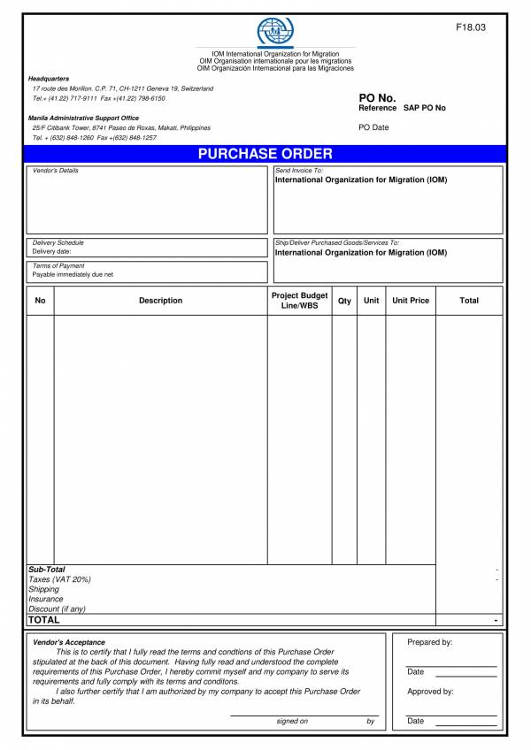 simple purchase order form template 1