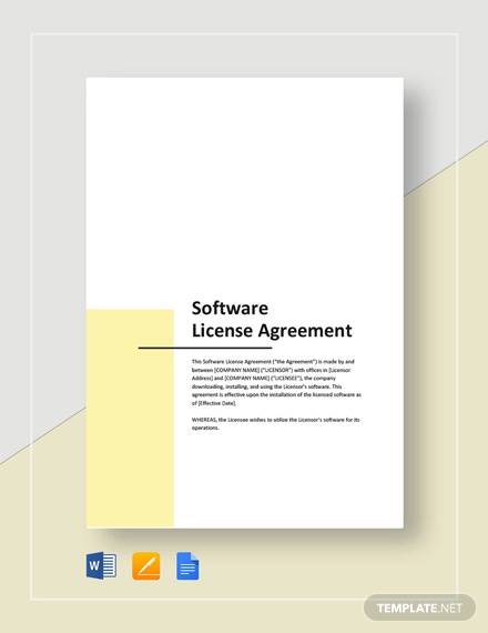 Software License Agreement Template Pdf