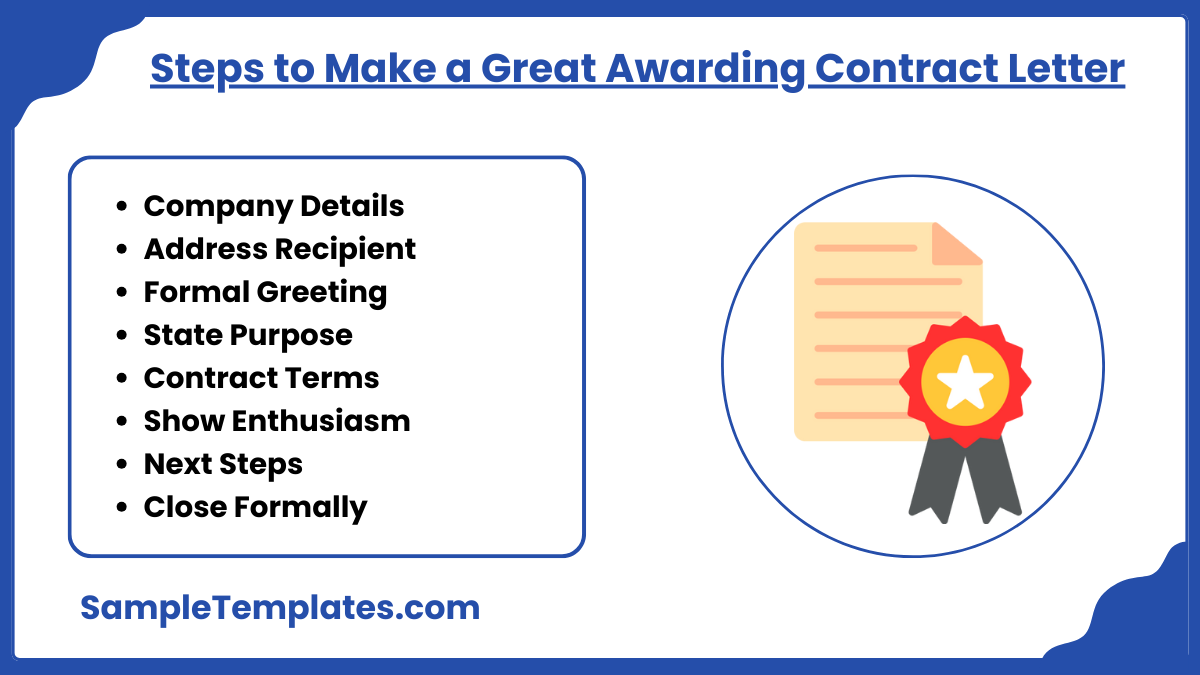 steps to make a great awarding contract letter