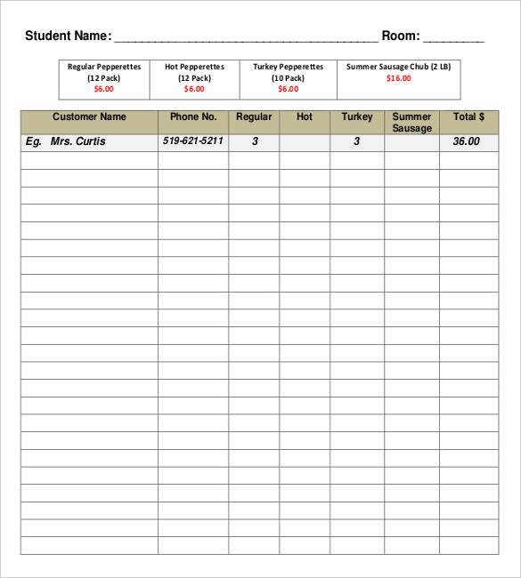 FREE 17+ Sample Fundraiser Order Templates in PDF MS Word Excel