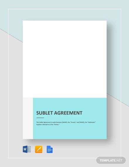 sublet agreement template