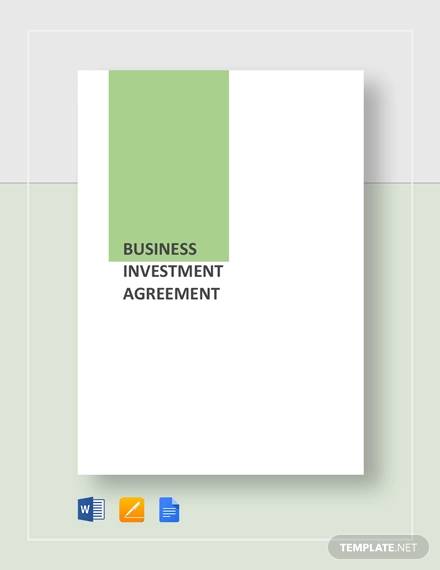 business investement agreement
