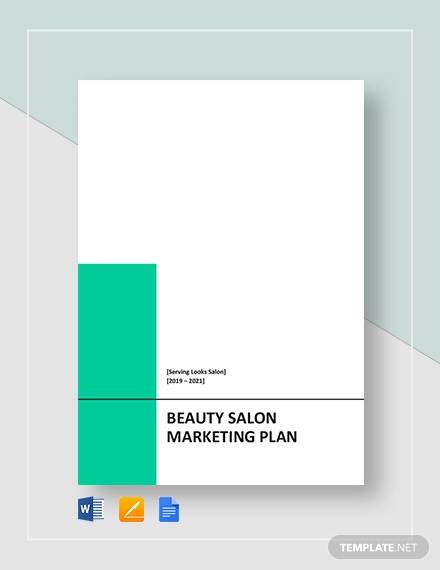 beauty salon marketing plan template