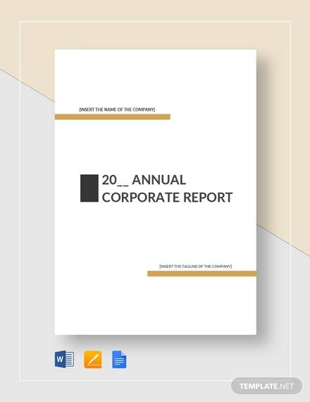 corporate report template